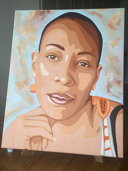 Handcrafted Custom Portrait- Personalized Artwork on canvas or Print