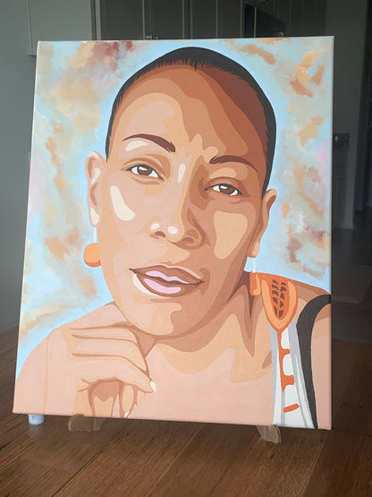 Handcrafted Custom Portrait- Personalized Artwork on canvas or Print