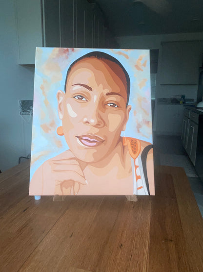 Handcrafted Custom Portrait- Personalized Artwork on canvas or Print