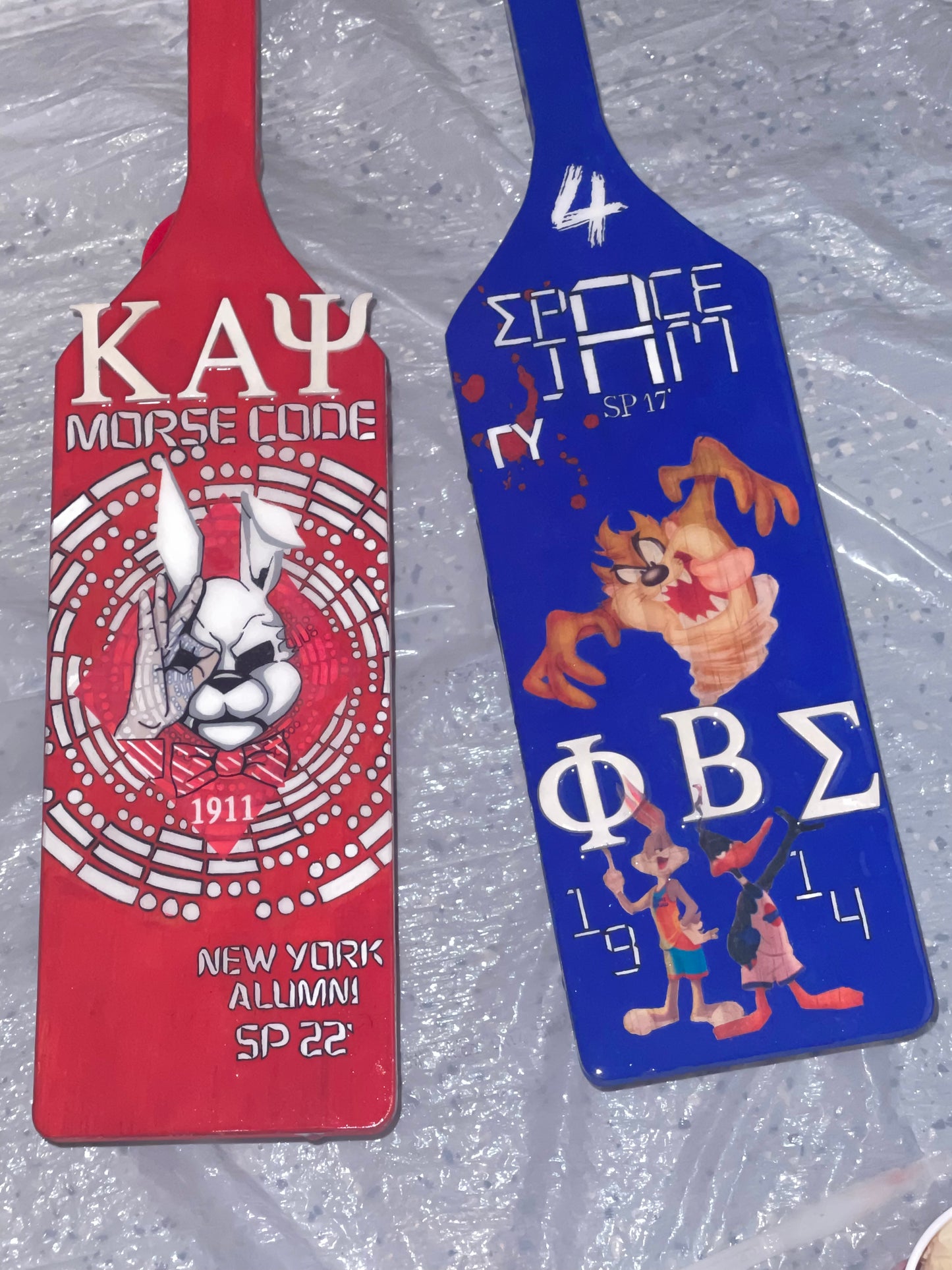 Handcrafted Custom Greek Paddle – Personalized with Your Info- Resin