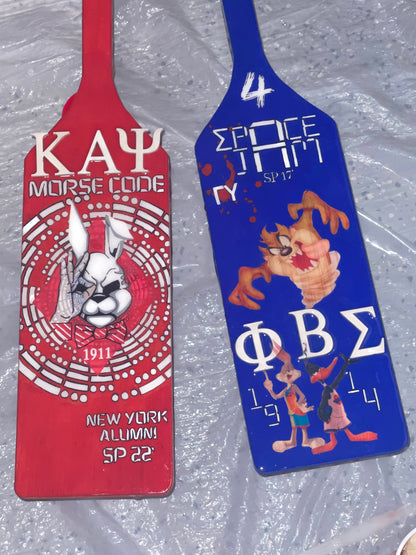 Handcrafted Custom Greek Paddle – Personalized with Your Info- Resin